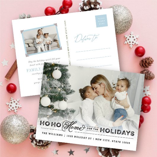 Home voor de Feestdagen Foto Moving Announge Briefkaart