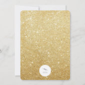 Home voor de Feestdagen Gold Glitter Party Invitat Kaart (Achterkant)