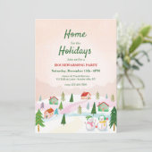 Home voor de Feestdagen Housewarming Party Kaart (Staand voorkant)