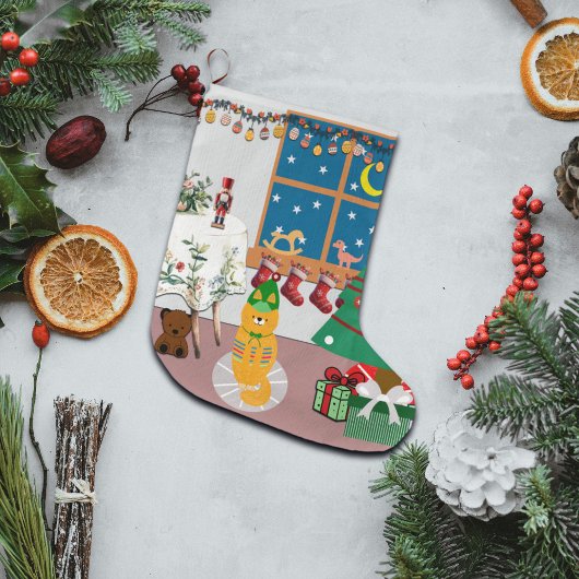 Home voor de Feestdagen Illustratie Grote Kerstsok