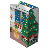 Home voor de Feestdagen Illustratie Medium Cadeauzakje (Achterkant Gekanteld)