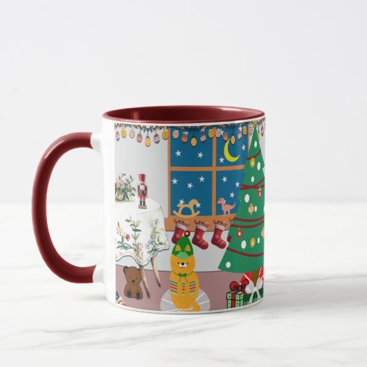 Home voor de Feestdagen Illustratie Mok (Links)