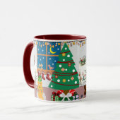 Home voor de Feestdagen Illustratie Mok (Voorkant links)