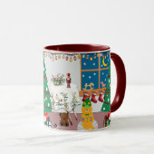 Home voor de Feestdagen Illustratie Mok (Voorkant rechts)
