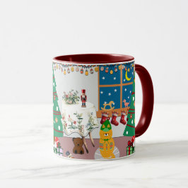 Home voor de Feestdagen Illustratie Mok