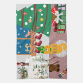 Home voor de Feestdagen Illustratie Theedoek (Verticaal)