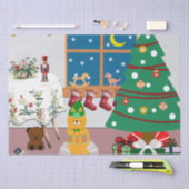 Home voor de Feestdagen Illustratie Tissuepapier (Craft)