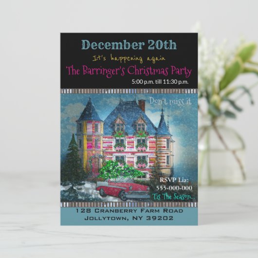 Home voor de Feestdagen Kerstfeest Kaart (Staand voorkant)