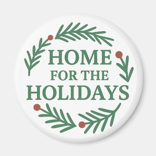 Home voor de Feestdagen Kerstmagneet Magneet (Voorkant)