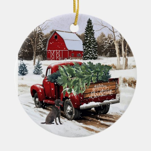 Home voor de Feestdagen Kerstversiering Keramisch Ornament (Voorkant)