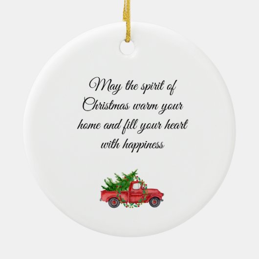 Home voor de Feestdagen Kerstversiering Keramisch Ornament (Achterkant)