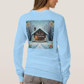 Home voor de Feestdagen Lichtblauw T-shirt (Achterkant)