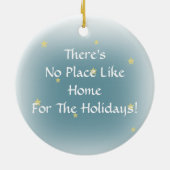 Home voor de Feestdagen Log Cabin Kerstmis Keramisch Ornament (Achterkant)