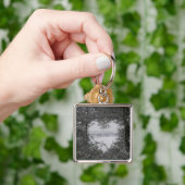 Home voor de Feestdagen Love Snow Heart Photo Keys Sleutelhanger (Hand)