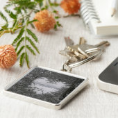 Home voor de Feestdagen Love Snow Heart Photo Keys Sleutelhanger (Zijkant)