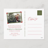 Home voor de Feestdagen Monogram bewegende aankond (Achterkant)