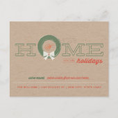 Home voor de Feestdagen Monogram bewegende aankond (Voorkant)