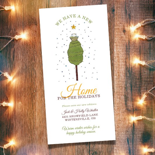 Home voor de Feestdagen Nieuw adres Aankondiging