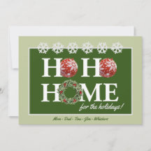 Home voor de Feestdagen persoonlijke kerstkaart