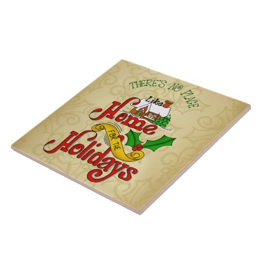 Home voor de Feestdagen Tegeltje (Zijkant)