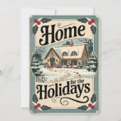Home voor de Feestdagen Vakantie Kaart (Voorkant)