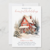 Home voor de Feestdagen Verplaatsingsaankondiging Kaart (Voorkant)