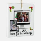 Home voor de Feestdagen Virtual Pandemic 2020 Keramisch Ornament (Rechts)