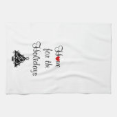 Home voor de Feestdagen White & Red Kitchen Towel Theedoek (Horizontaal)