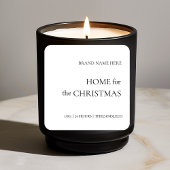 Home voor de kerstminimalistische sojakaars vierkante sticker