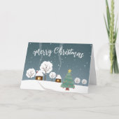 Home voor de kerstvakantie Kaart (Voorkant)