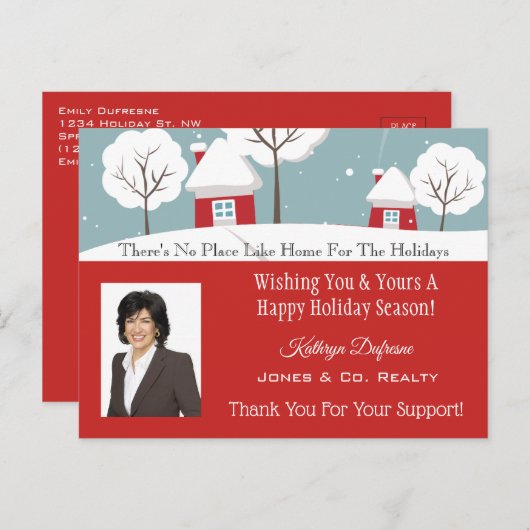 Home voor Feestdagen Briefkaart (Voorkant / Achterkant)