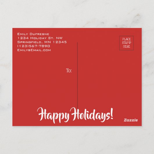 Home voor Feestdagen Briefkaart (Achterkant)