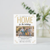 Home voor Feestdagen Gold kerstfoto's Aankondiging (Staand voorkant)