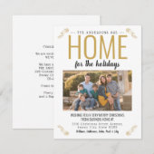 Home voor Feestdagen Gold kerstfoto's Aankondiging (Voorkant / Achterkant)