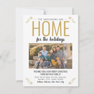 Home voor Feestdagen Gold kerstfoto's Aankondiging