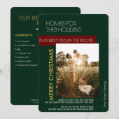 Home voor Feestdagen Groene Aangepaste ontvangst F Feestdagenkaart (Voorkant / Achterkant)