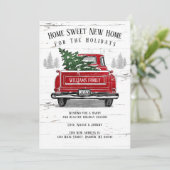 Home voor Feestdagen  Red Truck Moving Aankondiging (Staand voorkant)