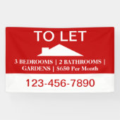 Home voor huur door huiseigenaar spandoek (Horizontaal)