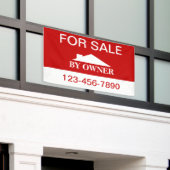 Home voor verkoop door huiseigenaar spandoek (Buitenkant Gebouw)