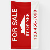 Home voor verkoop door huiseigenaar spandoek (Verticaal)