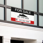 Home voor verkoop door huiseigenaar spandoek (Buitenkant Gebouw)