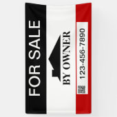 Home voor verkoop door huiseigenaar spandoek (Verticaal)