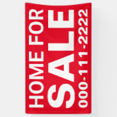 Home voor verkoop van onroerend goed spandoek (Verticaal)