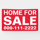 Home voor verkoop van onroerend goed spandoek (Horizontaal)