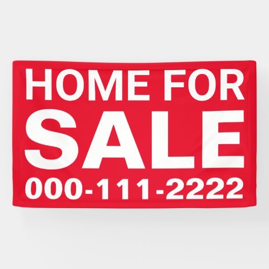 Home voor verkoop van onroerend goed spandoek (Horizontaal)