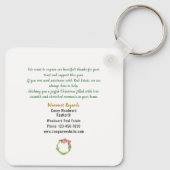 Home Waar het hart is makelaar Kerstbudget Sleutelhanger (Achterkant)