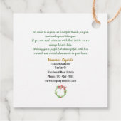 Home Waar het hart | Onroerend goed Kerstmis Schat Bedankjes Labels (Achterkant)