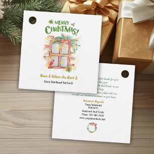 Home Waar het hart Onroerend goed Kerstmis Schat Bedankjes Labels