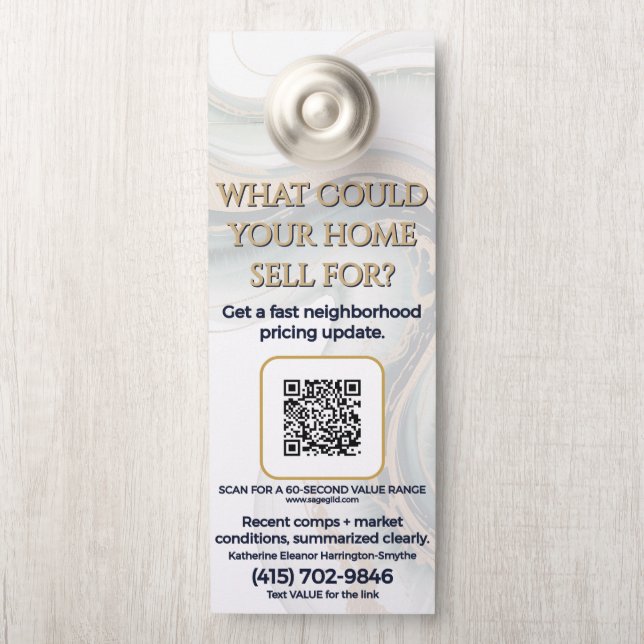 Home Waardebereik in 60 Seconden—Scan & Tekst Deurhanger (Op knop)