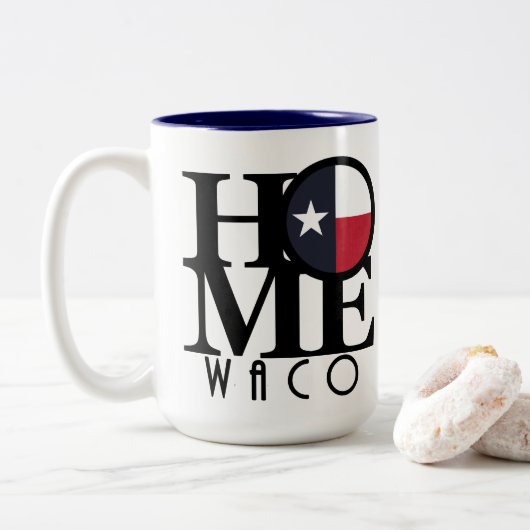 HOME Waco Texas 15oz Two-Tone Coffee Mok (Met donut)